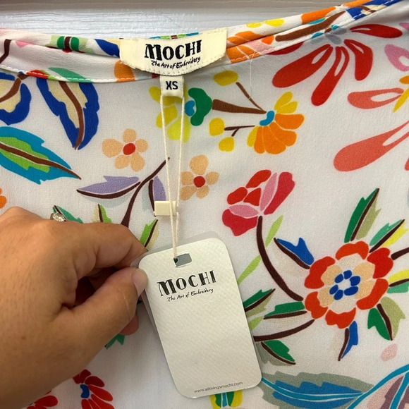 All Things Mochi Clara Skirt Maxi White Floral Silk Ruffle Lace XS - Picture 6 of 8